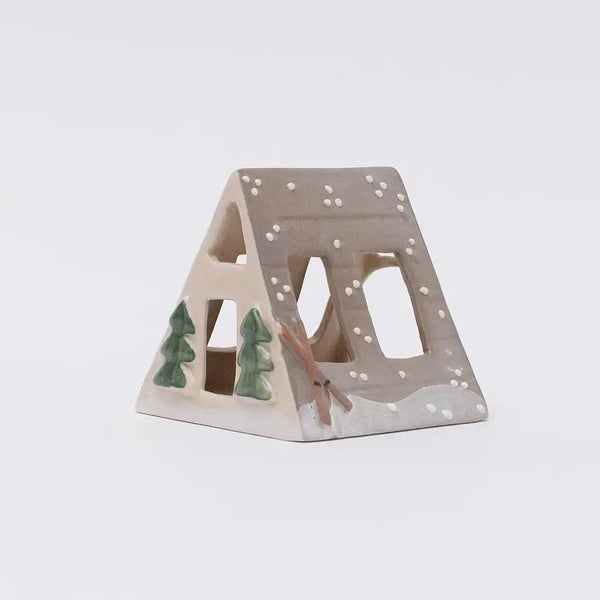 A-Frame House Ceramic Tealight Holder