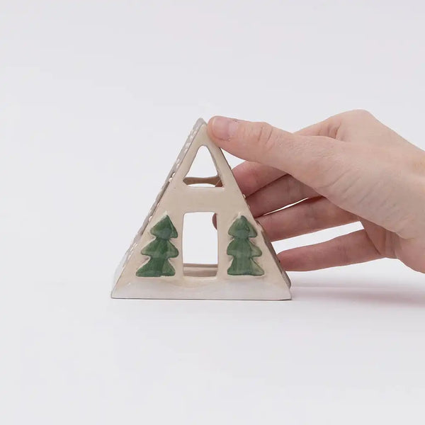 A-Frame House Ceramic Tealight Holder