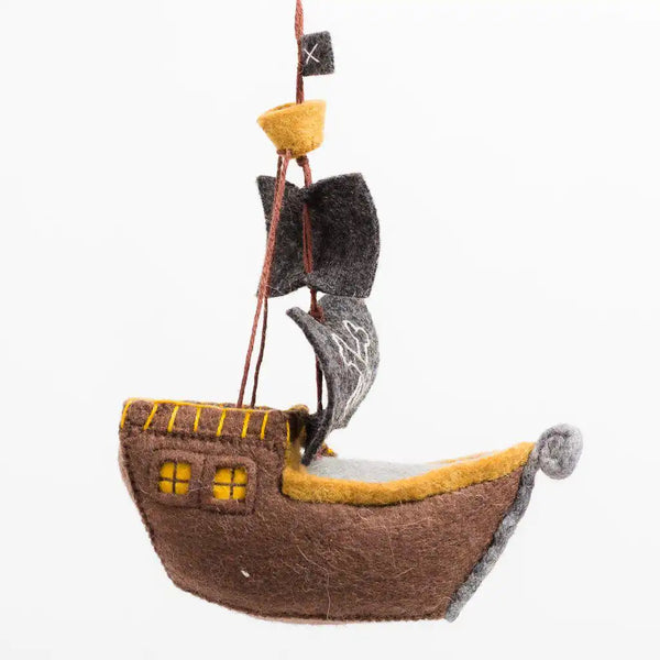 Ahoy There Pirate Ship Ornament